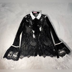 Black and White Blouse | Size S